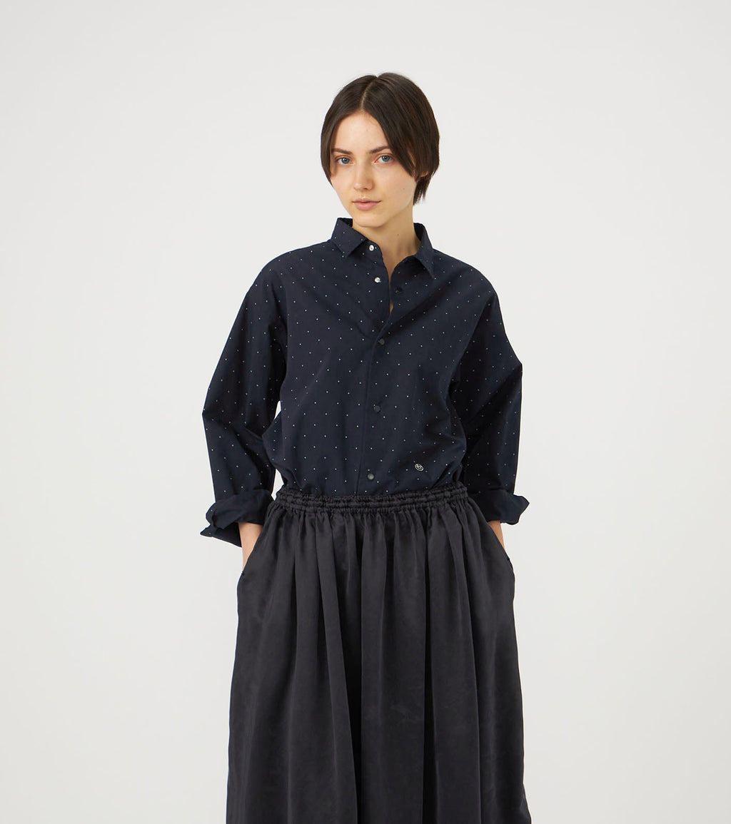 Regular Collar Dot Wind Shirt
