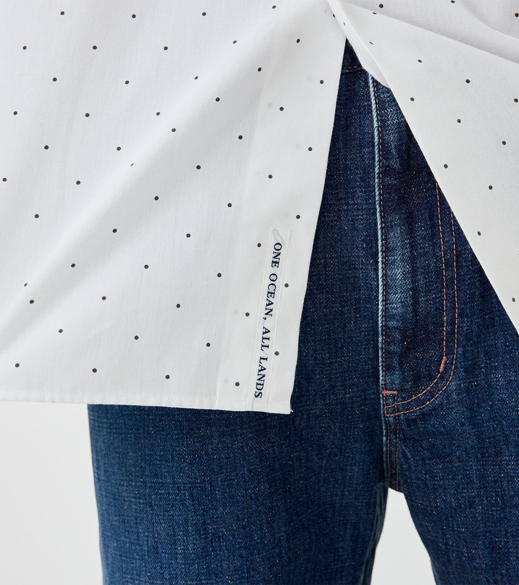 Regular Collar Dot Wind Shirt