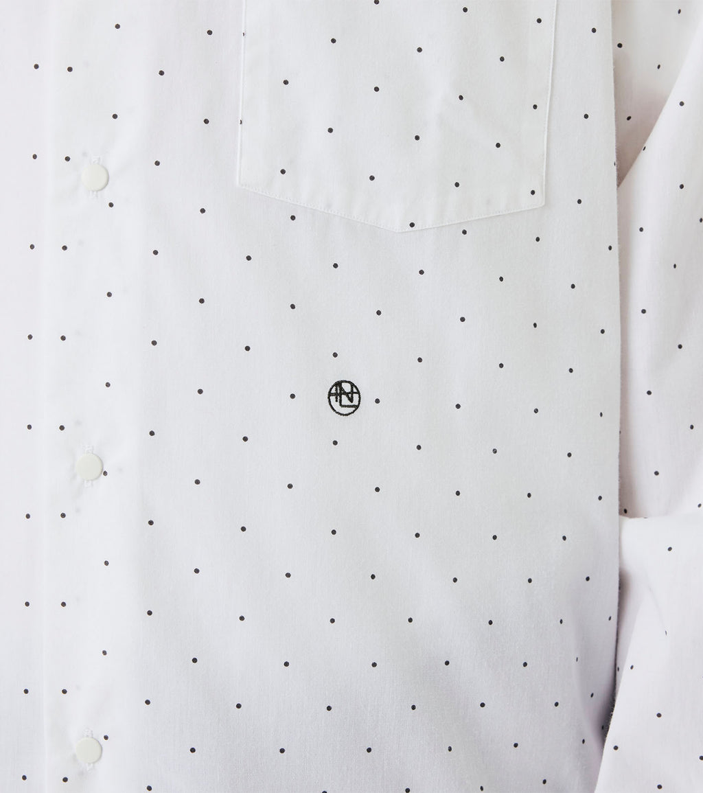 Regular Collar Dot Wind Shirt