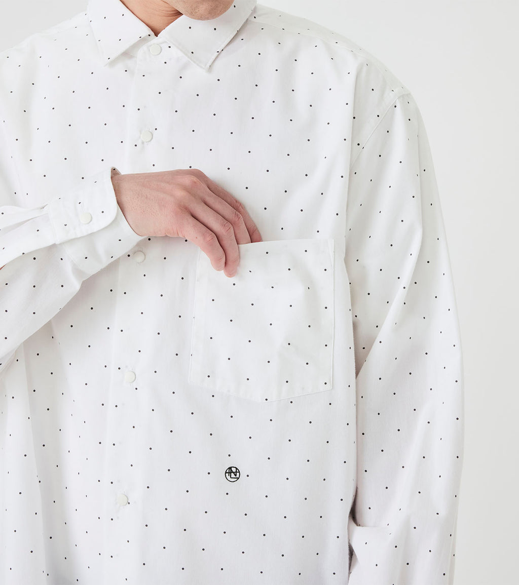 Regular Collar Dot Wind Shirt