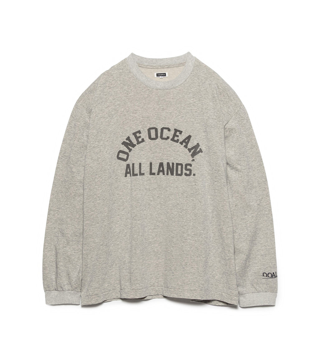 OOAL Graphic Long Sleeve Tee - Z(Mix Gray)