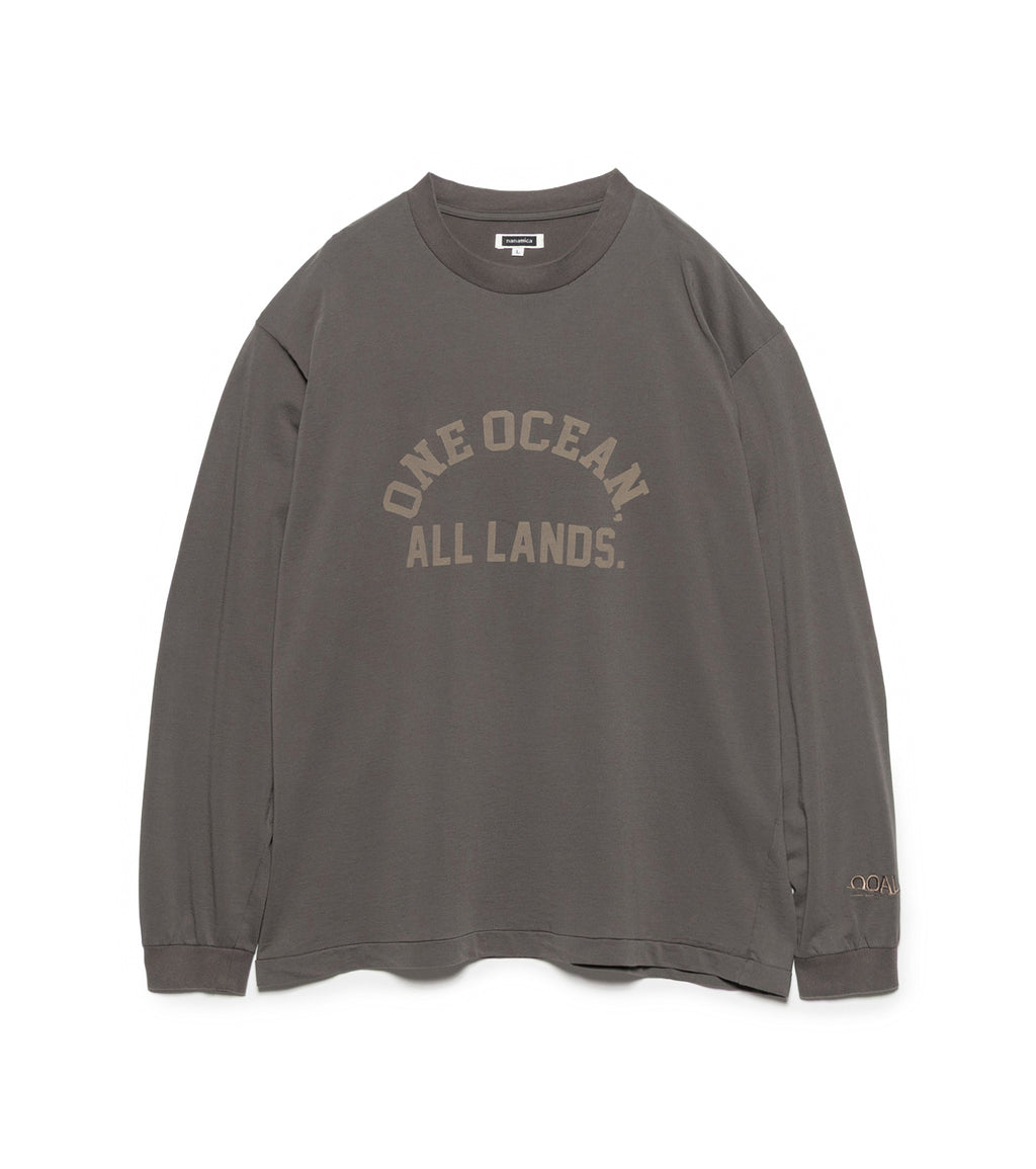 OOAL Graphic Long Sleeve Tee - CH(Charcoal)