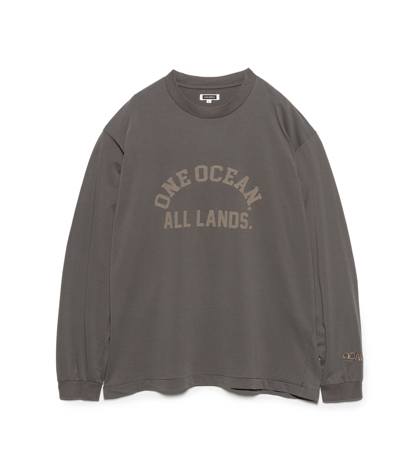 OOAL Graphic Long Sleeve Tee - CH(Charcoal)