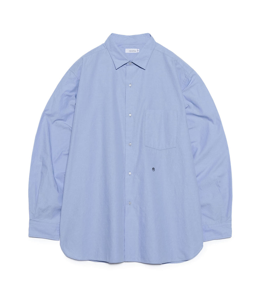 Regular Collar Wind Shirt - SX(Sax)