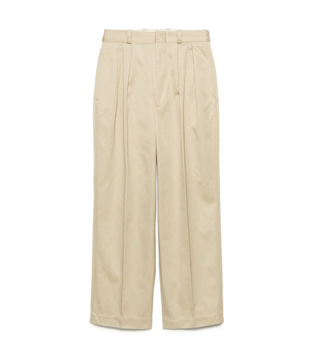 Double Pleated Chino Pants - KK(Khaki)