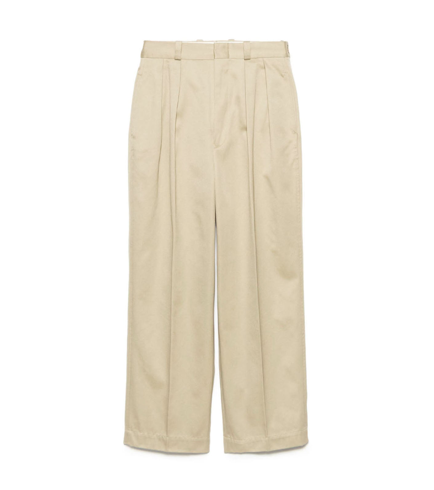 Double Pleated Chino Pants - KK(Khaki)