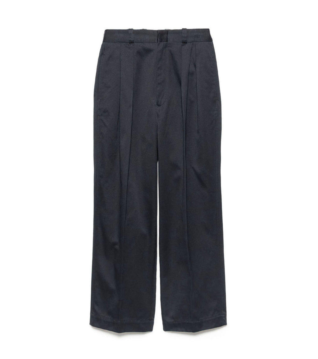 Double Pleated Chino Pants - N(Navy)