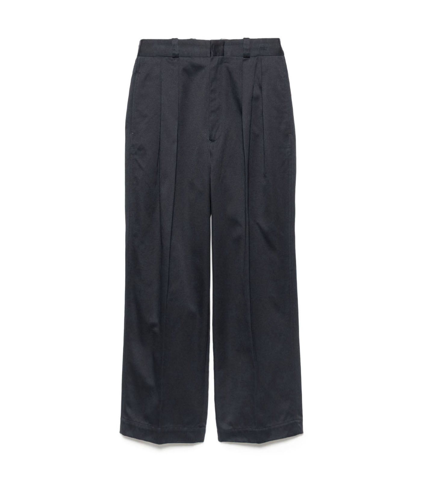 Double Pleated Chino Pants - N(Navy)