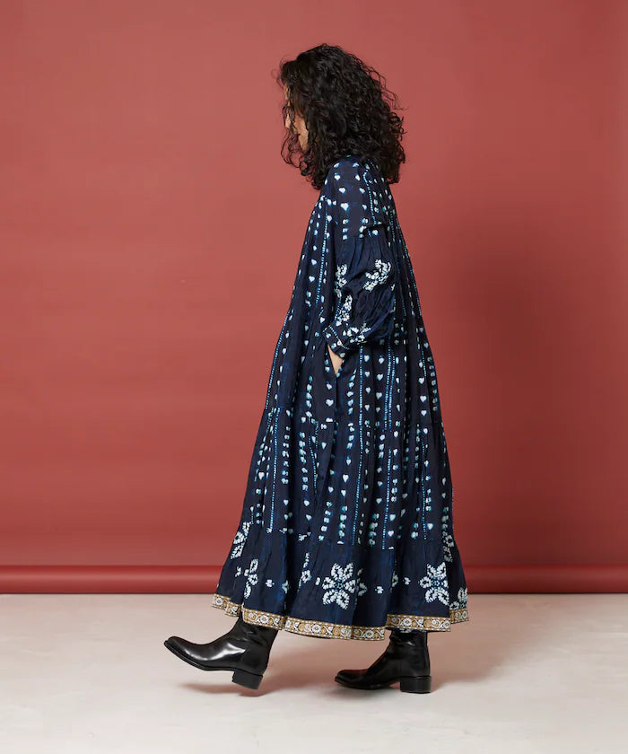 Shibori Print Tiered One Piece