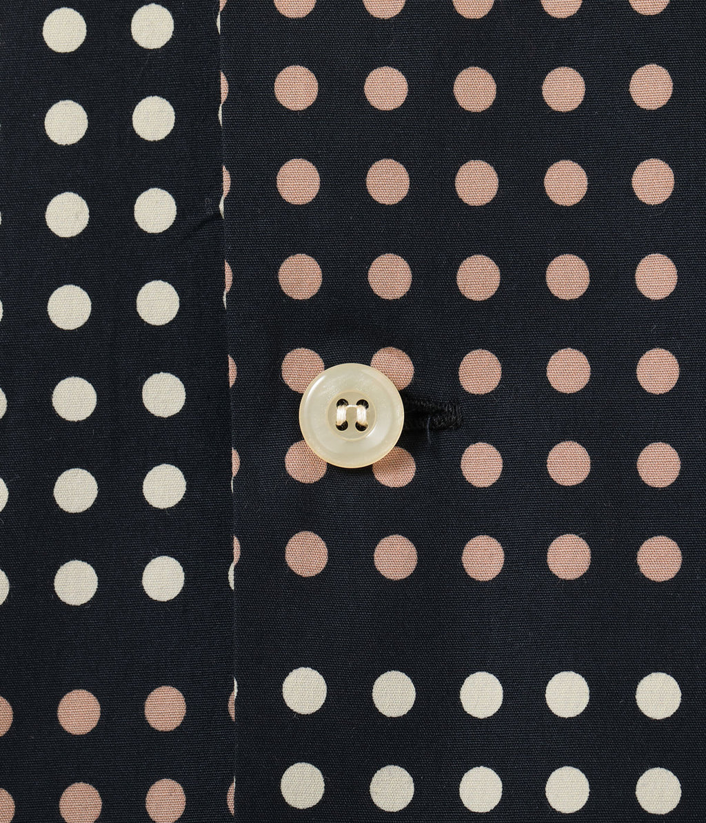TYPEWRITER COTTON OPEN SHIRT “POLKA DOT”