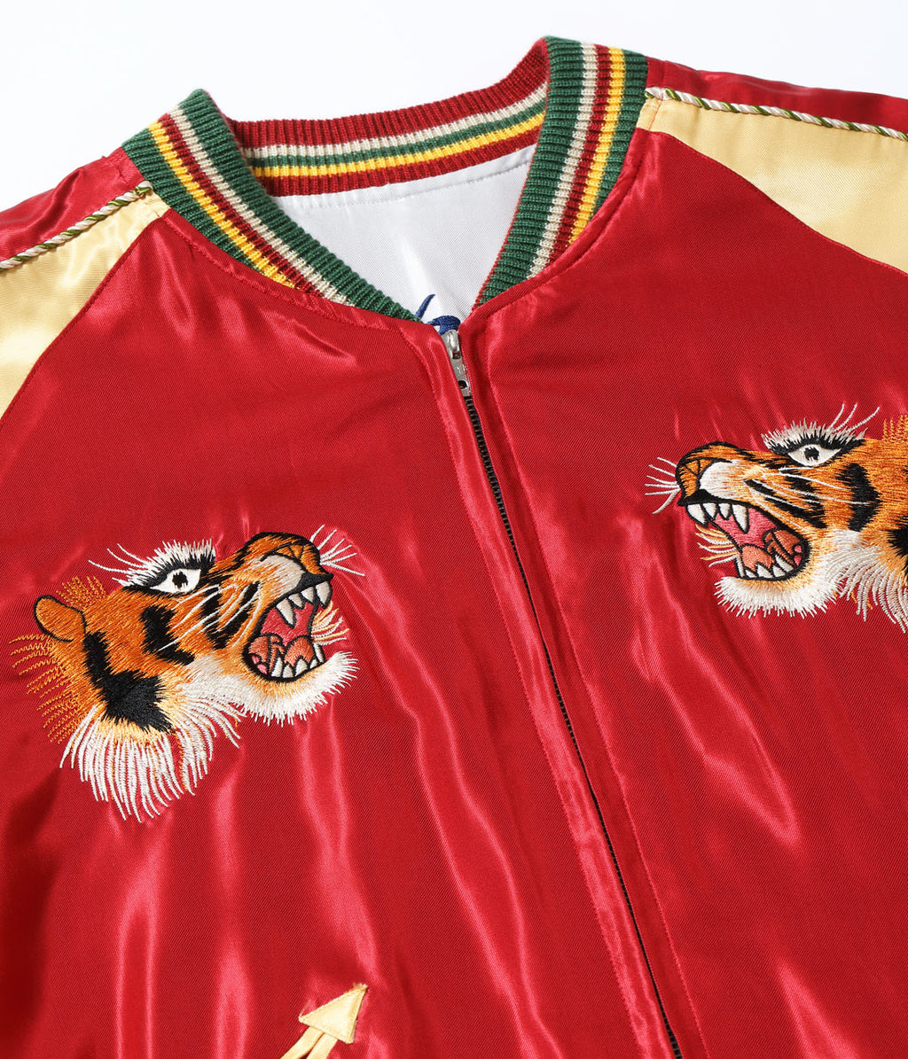 Mid 1950s Style Acetate Souvenir Jacket “EAGLE” × “BLUE TIGER”