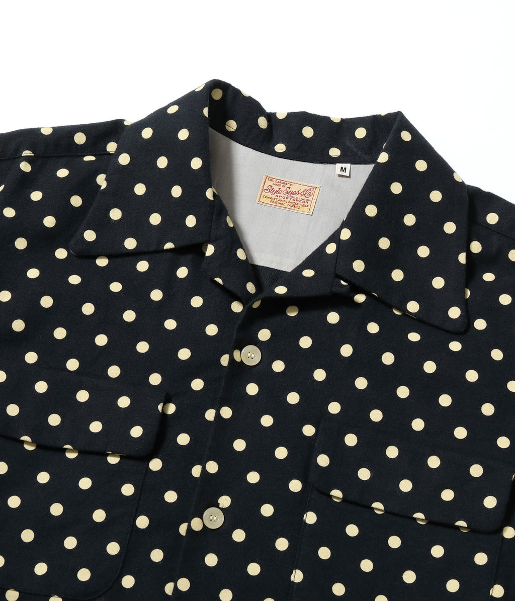 Early 1950s Style Flannel Sports Shirt “POLKA DOT”