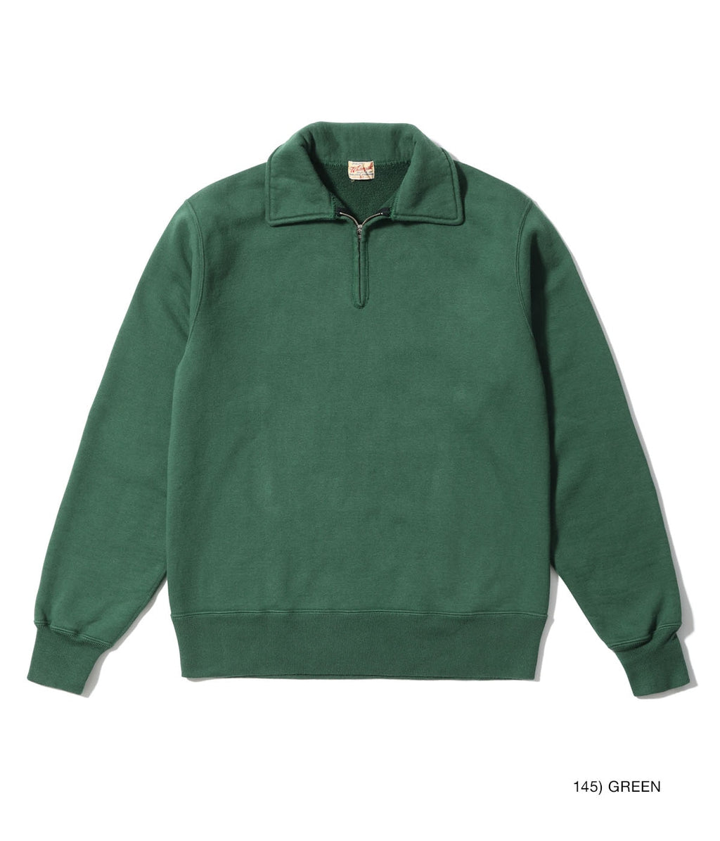 HALF ZIP SWEAT SHIRT - GREEN