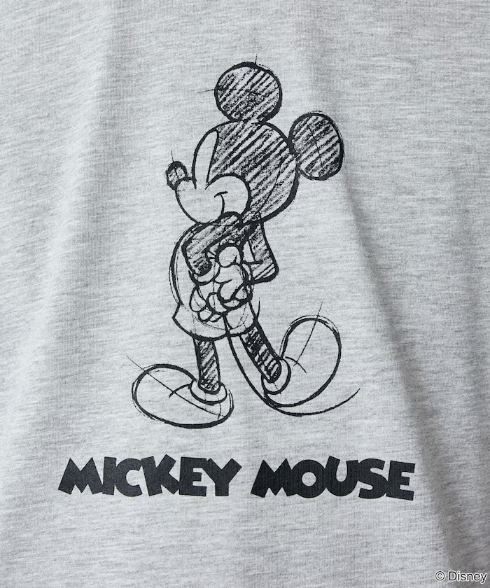 <Functional Material>Mickey Mouse/Sketch Ringer T-Shirt Limited Edition