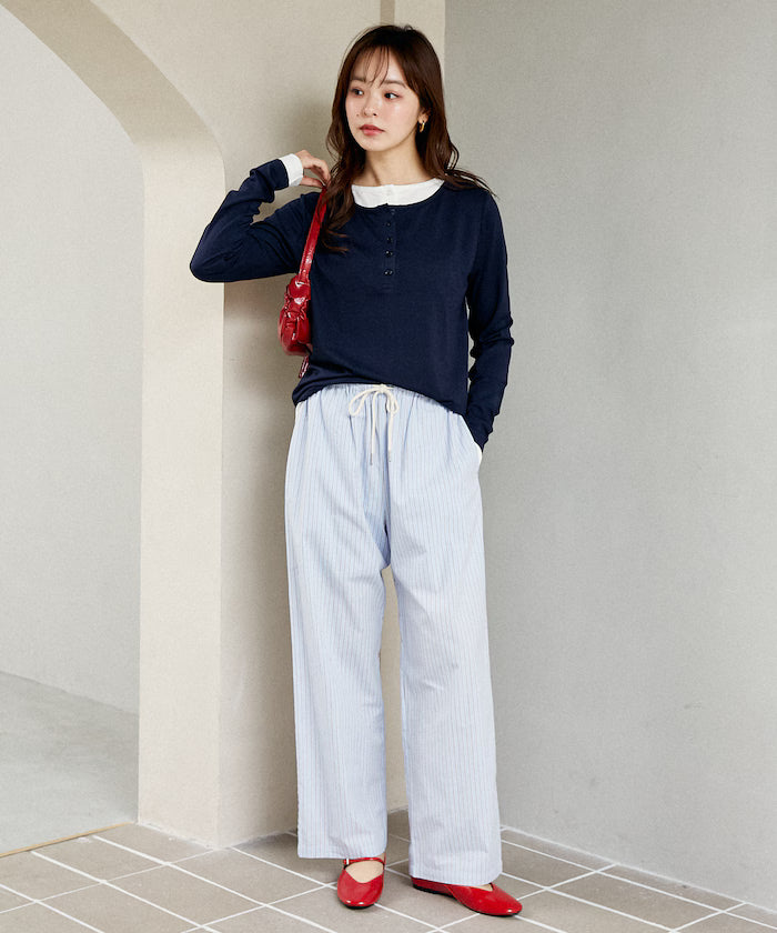 Henry Neck Layered Long Sleeve T Limited Edition