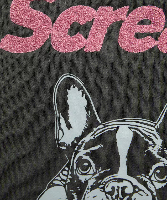 Sagara Embroidery French Bulldog Fleece-Lined Hoodie Limited Edition