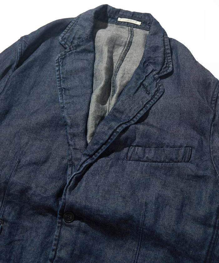 French Linen Denim Tailored Jacket