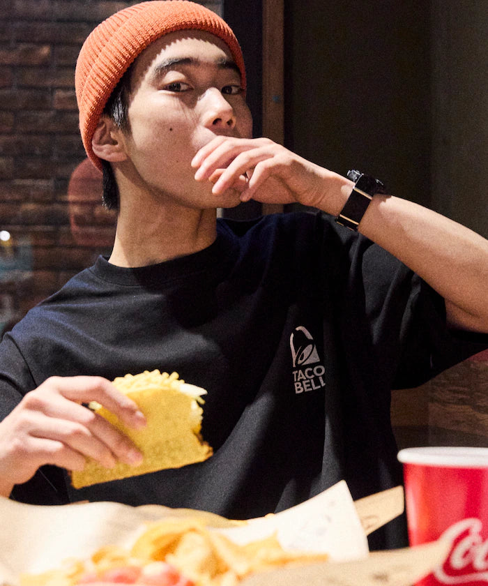 Limited Edition TACOBELL×FREAK'S STORE Exclusive Big Silhouette Back Print Crew Neck T-Shirt