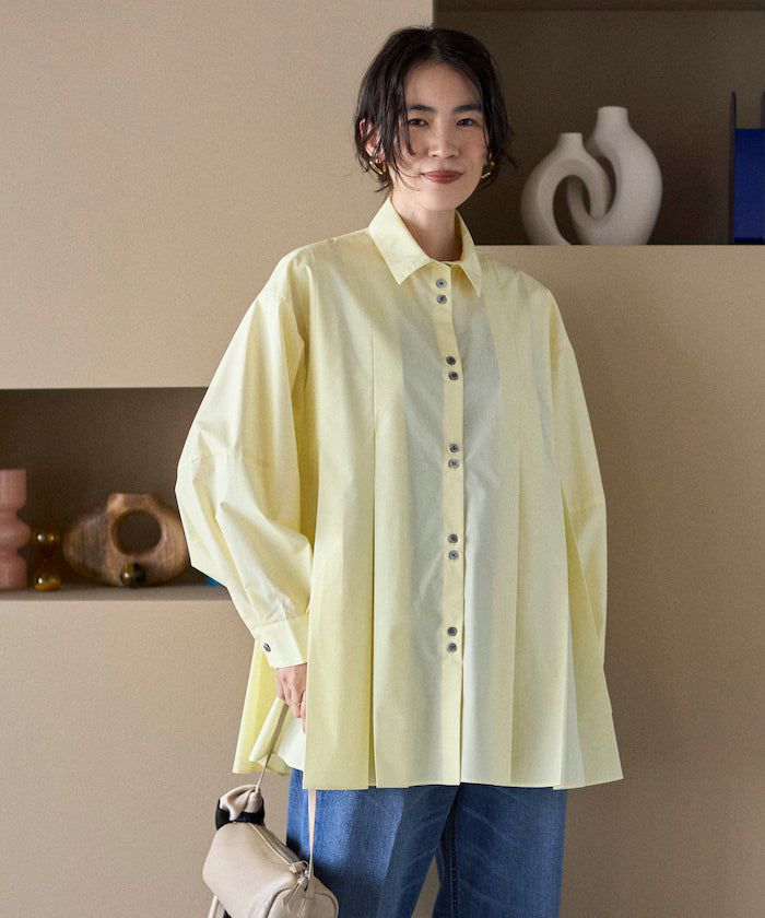 Box Stacked Balloon Sleeve Long Sleeve Shirt