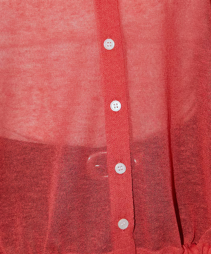 Washable Linen Hem Cord Summer Knit Cardigan Limited Edition