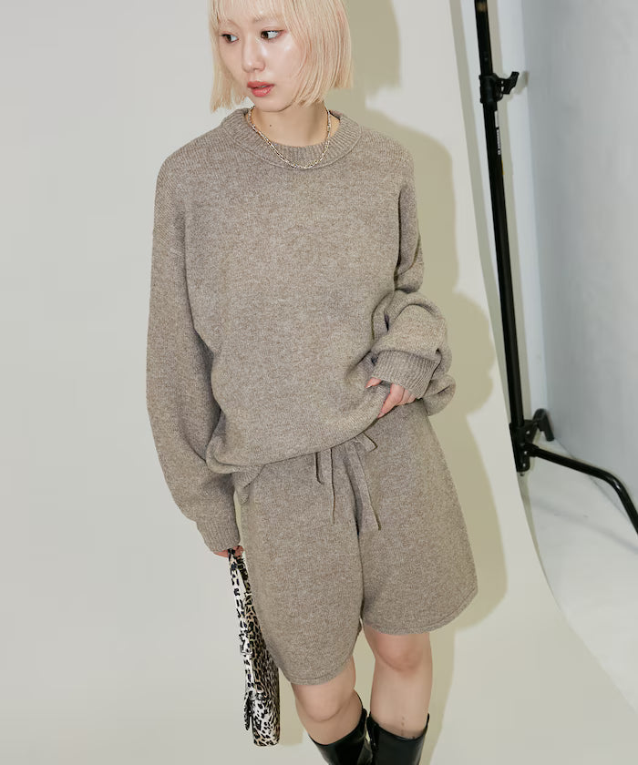 Knit Top Short Pants Set Up Limited Edition