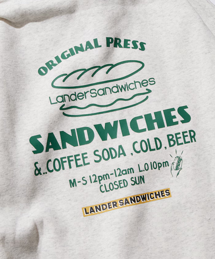 LANDER SANDWICHES×FREAK'S STORE/LANDER Limited Big Silhouette Back Print Sweat Hoodie 【Limited Release】