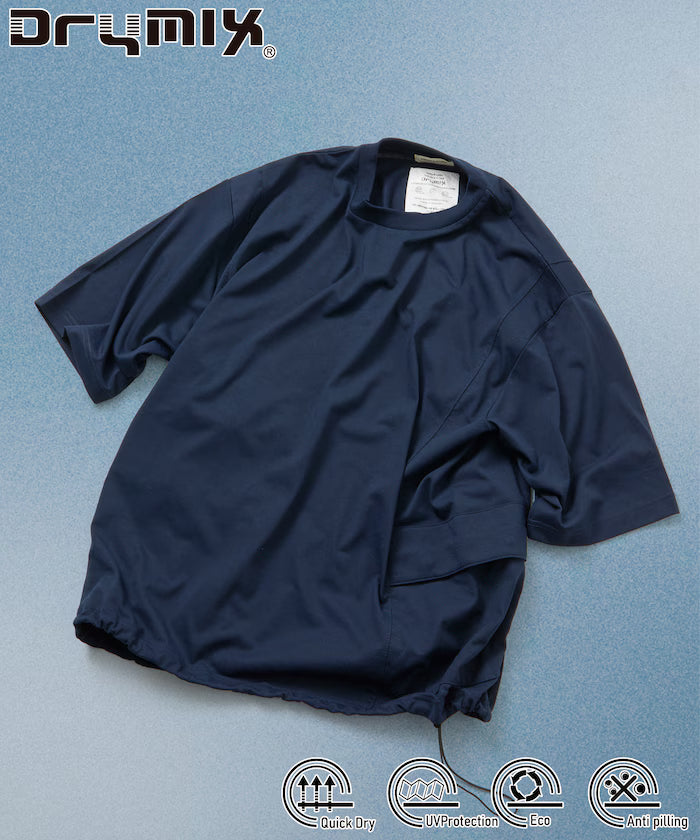 Limited Edition Drymix(R) Drymix Relaxed Fit Side Pocket T-Shirt Quick-Dry UV Cut - Navy