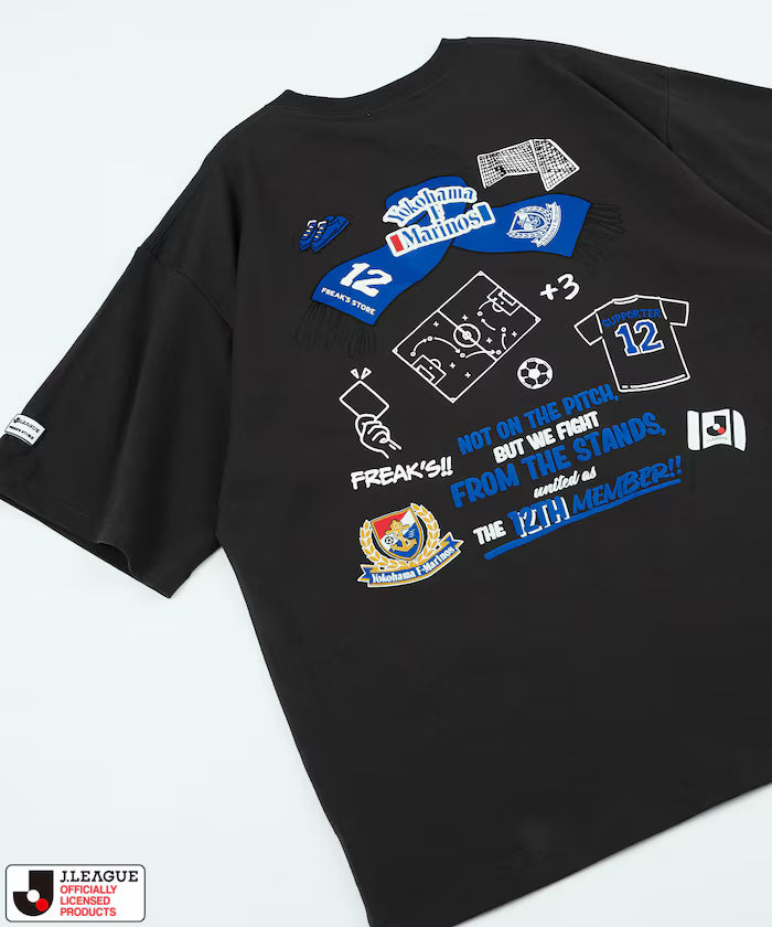 [May 15 12:00 on sale] J.LEAGUE × FREAK’S STORE Limited Edition SUPPORTERS SHORT SLEEVE TEE [Yokohama F. Marinos] - Charcoal Gray