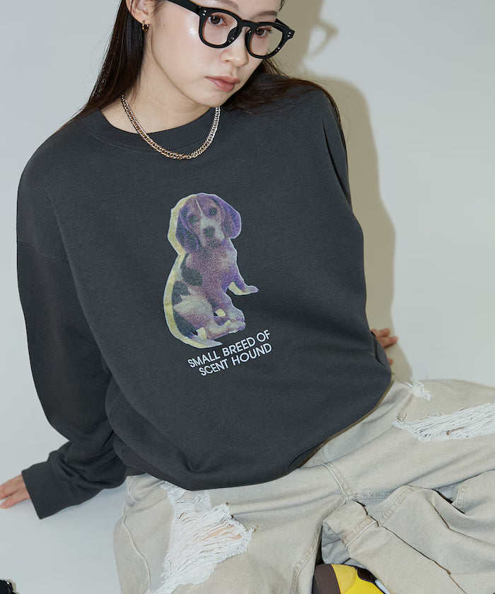 Dog Photo Print Fleece Lined Sweat Pullover Limited Edition