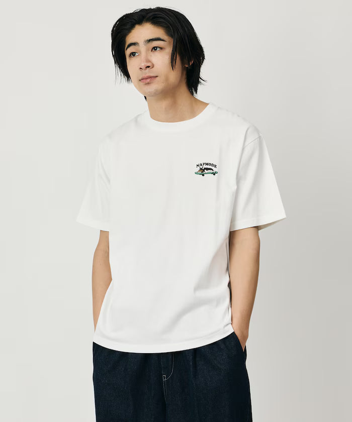 Relaxed Fit One-Point Animal Embroidery Crew Neck T-Shirt [Limited Edition]