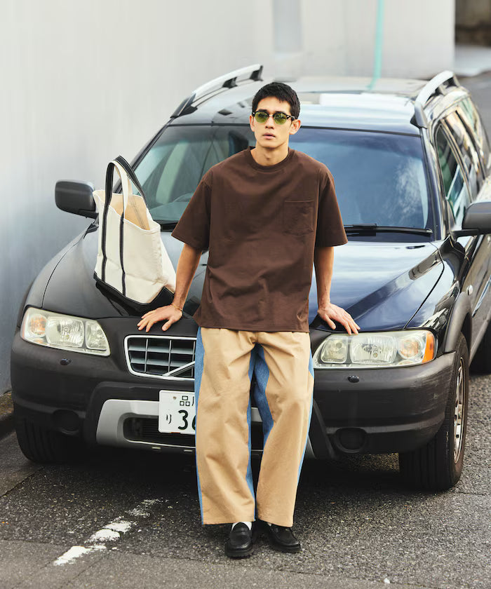 AIRDRY HIGH TECHYARN 7.7oz Big Silhouette Crew Neck Pocket T-Shirt Quick-dry Heat Shield