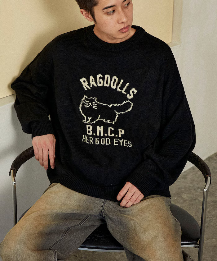 RAGDOLLS CAT Ragdoll Cat Jacquard Knit Limited Edition