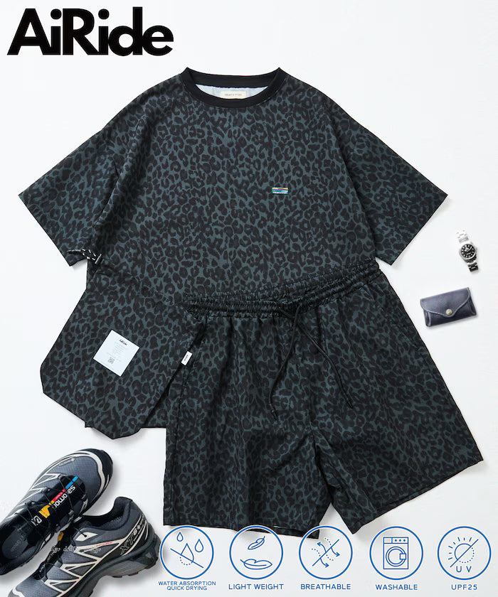 AiRide/AiRide Packable Setup / Crew Neck Pullover / Shorts [Limited Release] - Gray Leopard
