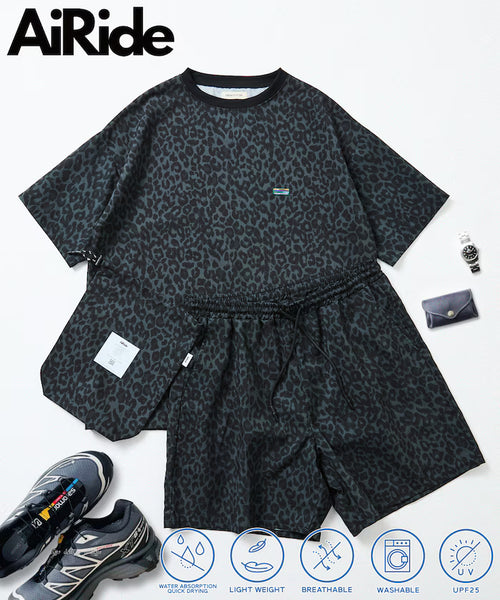 AiRide/AiRide Packable Setup / Crew Neck Pullover / Shorts [Limited Release] - Gray Leopard