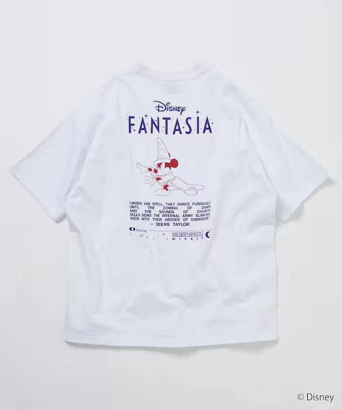 DISNEY/Mickey Mouse 'Fantasia'/Back Print Crew Neck T-Shirt [Limited Edition]