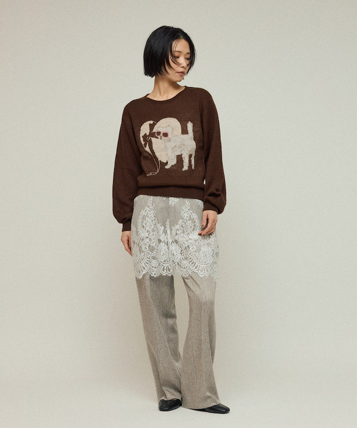 Sweat-like Animal Jacquard Knit