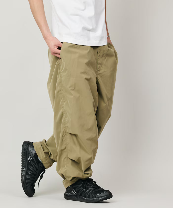 Quick Dry Fabric Wide Silhouette Poly Rip Cross Military Circus Pants/UV Cut/Quick Dry 【Limited Edition】