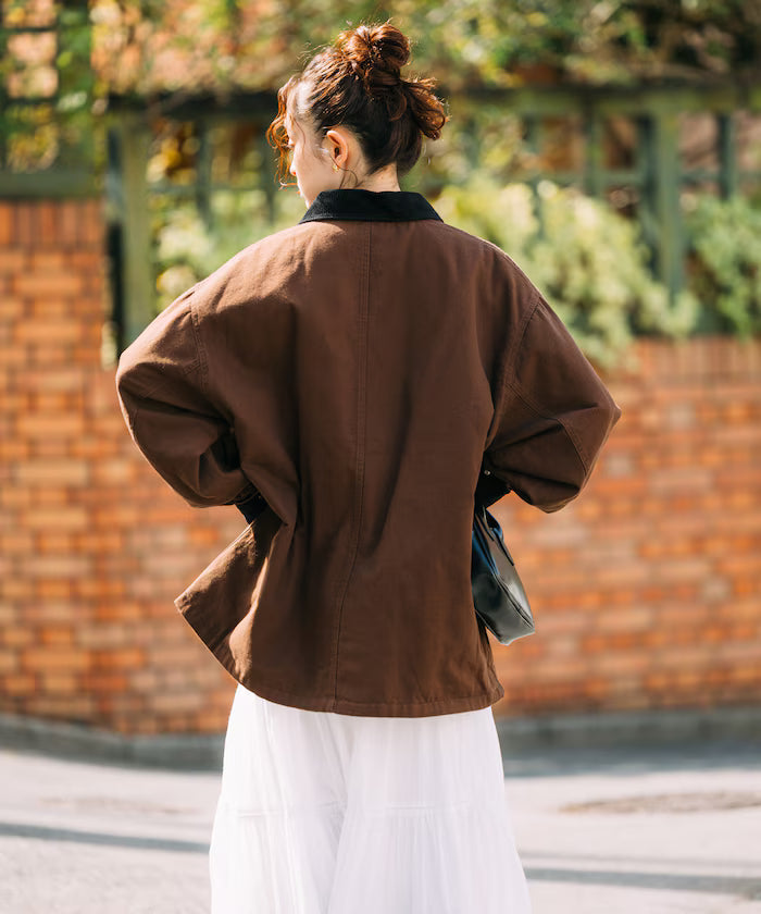 Big Silhouette Corduroy Switch Duck Coverall Jacket [Limited Edition]
