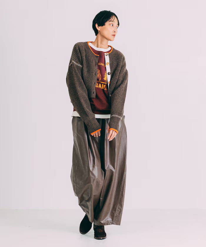 Leatherette Easy Tuck Pants