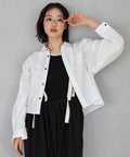 Release on March 11 at 12:00 - Switch Design Short Blouse - White