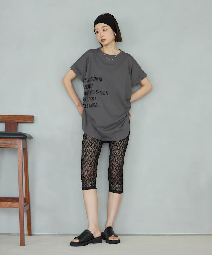 Organic Cotton Shirring Logo T-Shirt