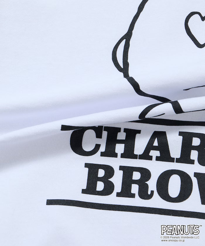 PEANUTS/Peanuts Custom Big Silhouette Crew Neck T-Shirt/Charlie Brown/Heart Eye [Limited Edition]