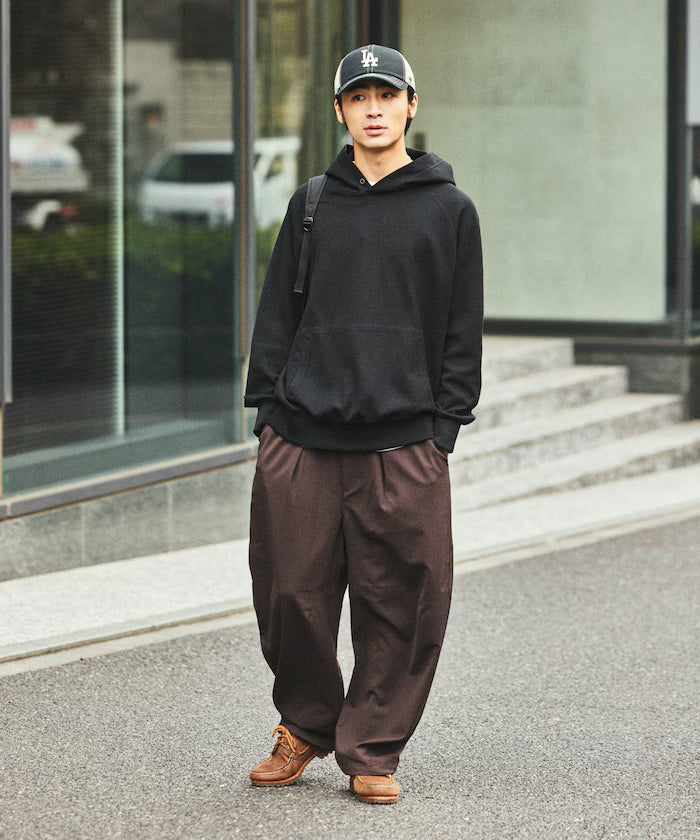 [New Color Added] Quick-Drying Material Relaxed Fit Curved Silhouette Over Pants Linen-Style Home Care