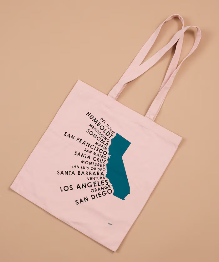 GREENROOM GALLERY × FREAK'S STORE / Greenroom Gallery Exclusive Orange&Park Tote Bag - Light Pink