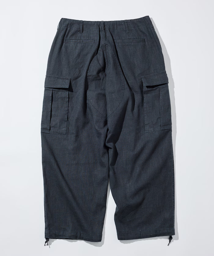 LINEN COTTON EASY CARGO PANTS 【Compatible with Set-Up】