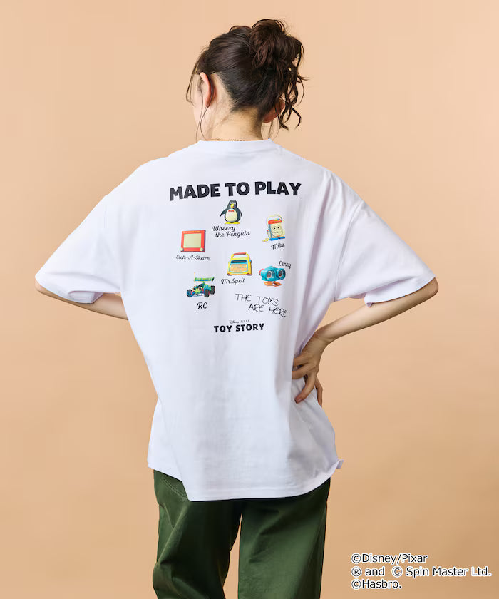 [TOY STORY] Exclusive Back Print Crew Neck T-Shirt / MADE TO PLAY [Limited Edition] - White