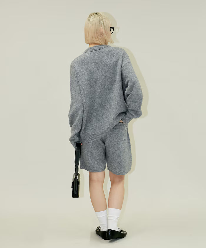 Knit Top Short Pants Set Up Limited Edition