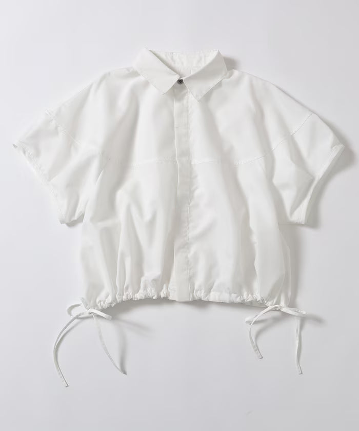 Switch Short Sleeve Hem Code Blouse
