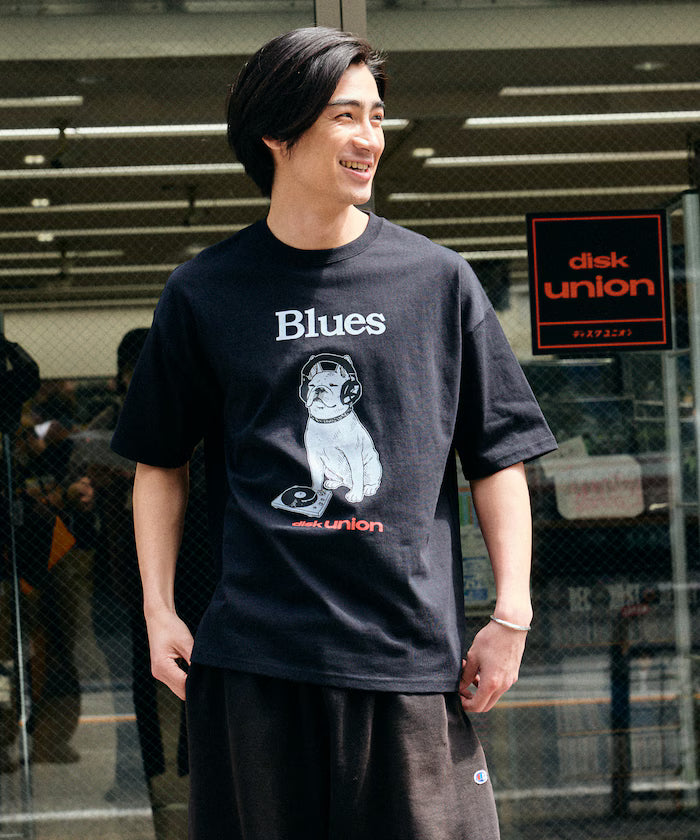Limited Edition diskunion×FREAK'S STORE Exclusive French Bulldog Big Silhouette Print Crew Neck T-Shirt