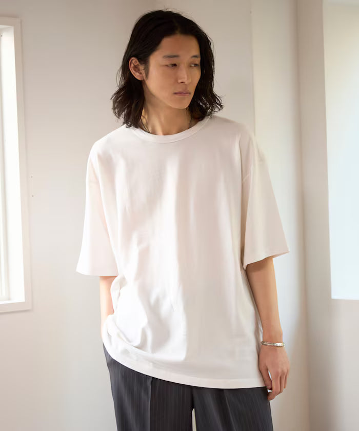SUPER MERINO WOOL×INKEEP Crew Neck Short Sleeve T-Shirt